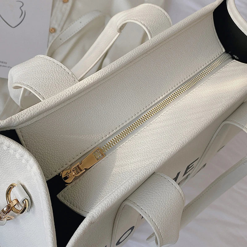 The tote bag For Women Crossbody Female Handbag New Solid Words Lette Leisure Large Bag,Luxury Fashion bag,designer bag for PU