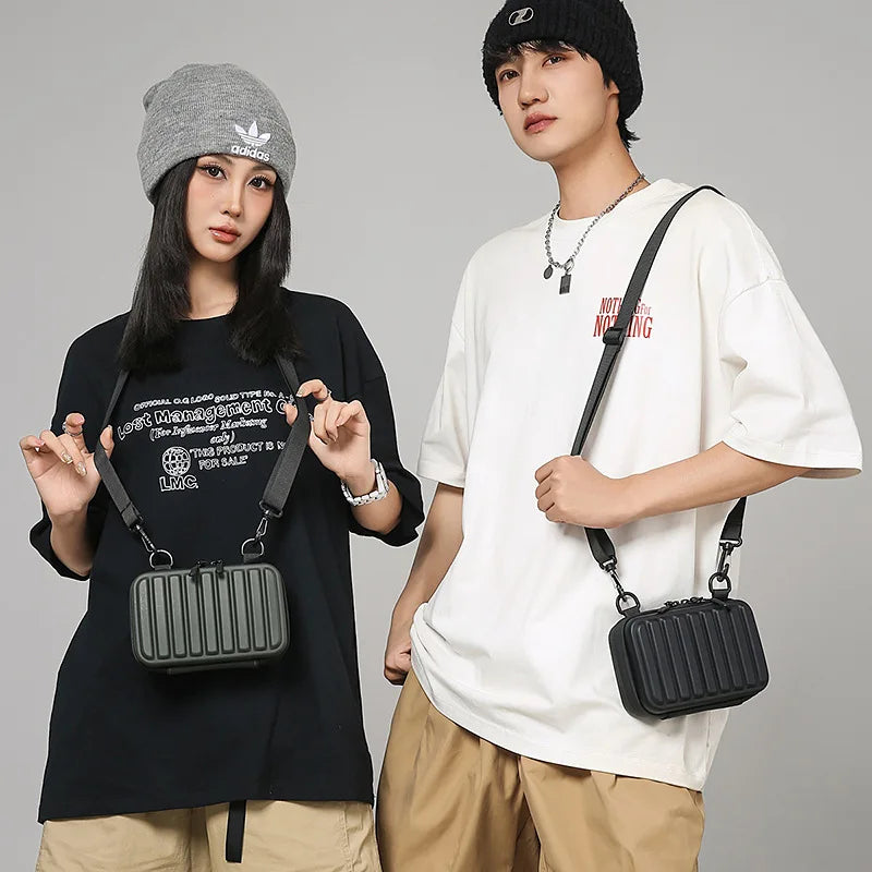New Design Men's Crossbody Bag Fashion Box Shape Crossbody Bag For Men Women Mini Shoulder Messenger Bag Small Square Handbags