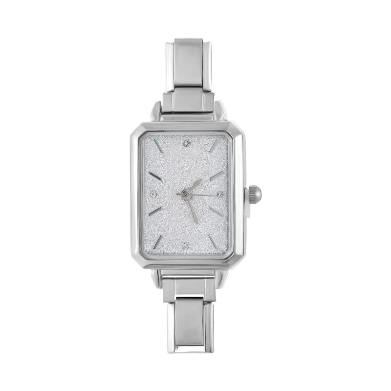 Design Minimalist Women Men Squarel Watch Stainless Steel 9mm Strap Fashion Party Birthday Daily Perfect Gift