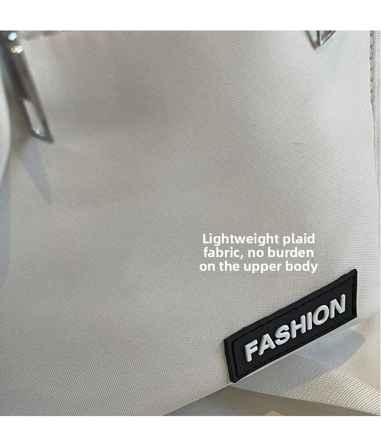 Trendy Crossbody Shoulder Bags for Women Large Capacity Commutre Tote Bag College Style Texture Versatile and Simple Storage Bag
