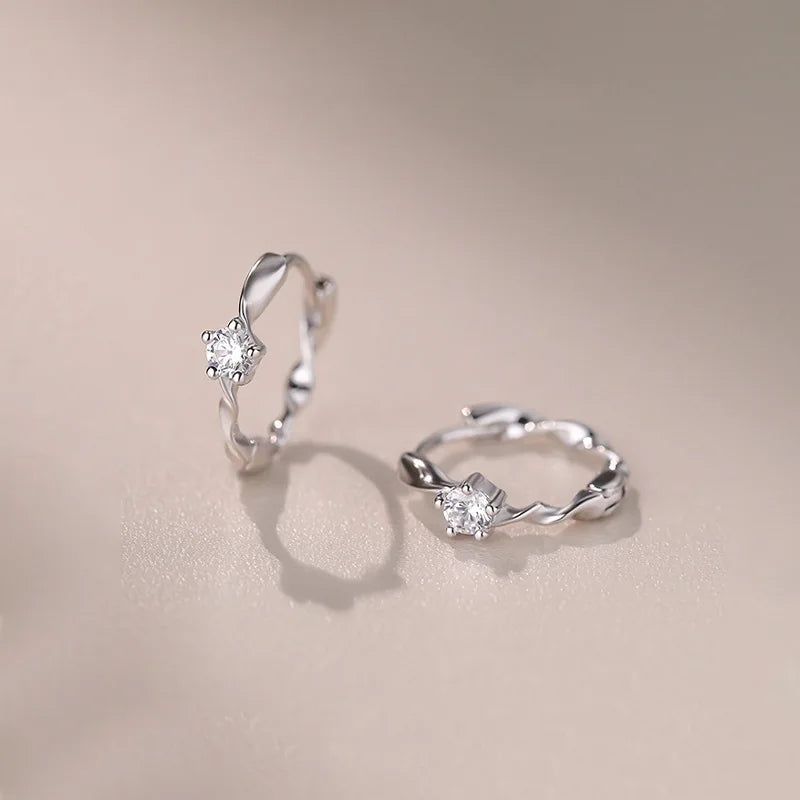 925 Sterling Silver Zircon Ring Stud Earrings For Women Wedding Elegant Luxury Designer Jewelry Wholesale Prevent Allergies