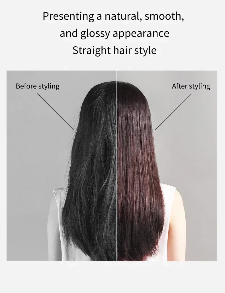2 IN 1 Professional Hair Straightener & Hair Dryer Styling Tool Heat-Up Hair Flat Iron Negative Ion Iron Long-Lasting airstrait