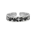 Adjustable Star Couple Rings Stainless Steel Punk Style Comfort Fit 2-Tone Daily Wear Jewelry for Men And Women Gift Idea