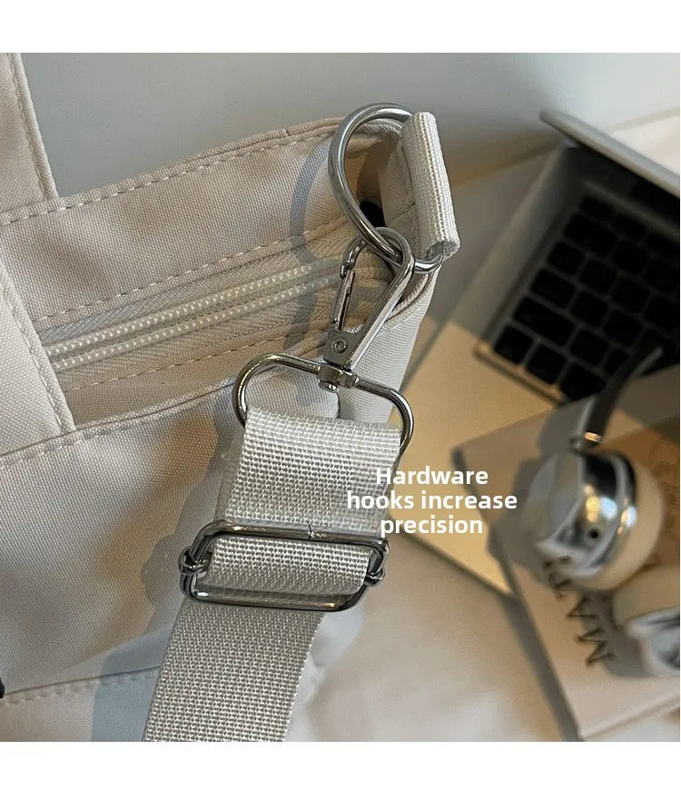 Trendy Crossbody Shoulder Bags for Women Large Capacity Commutre Tote Bag College Style Texture Versatile and Simple Storage Bag