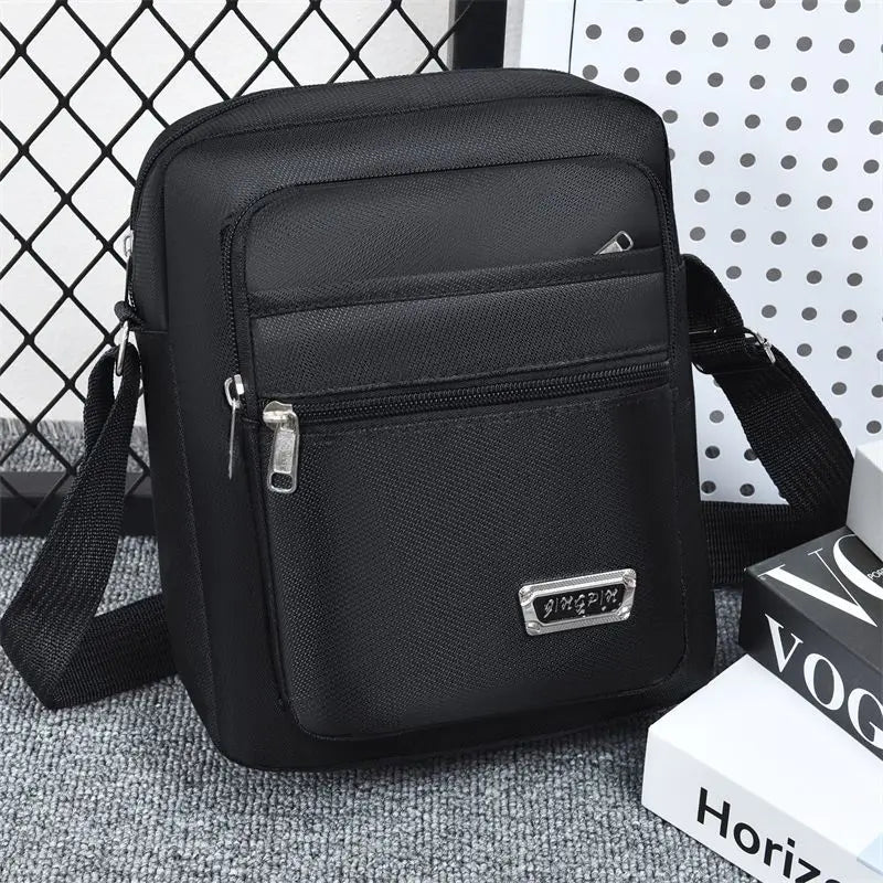 Unisex Outdoor Chest Bag - Multi-Layer Large-Capacity Stylish Oxford Cloth Crossbody Bag, Casual Multifunctional Sports Shoulder Strap with Adjustable Zipper Closure and Anti-Theft Design, Suitable for Daily Commuting, Outdoo