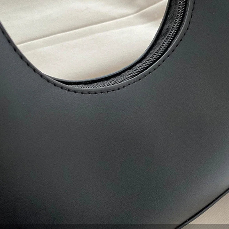 Fashion Luxury Design PU Leather Hobo Shoulder Bag Women Small Clutch Handbag Purse Female Underarm Bag Travel Totes