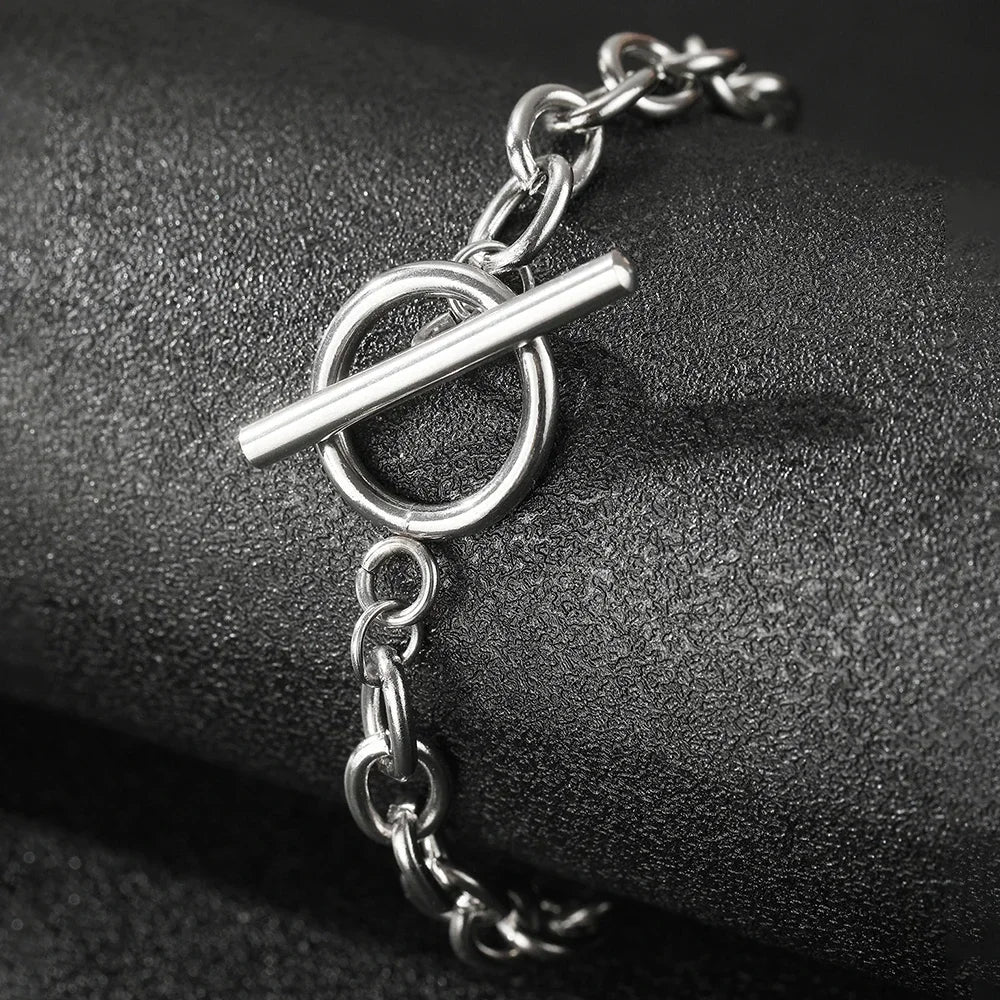 Simple Fashion Stainless Steel Bracelets Minimalist Design OT Buckle Chain Non-fading High-quality Bracelets for Women Jewelry