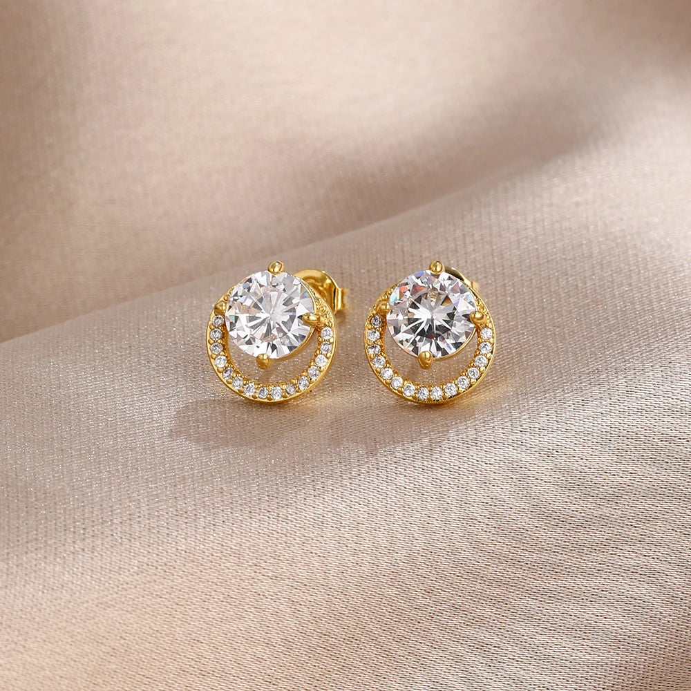 925 Sterling Silver Zircon Stud Earrings Multistyle Earrings For Women Hypoallergenic Elegant Gift For Daily Wear