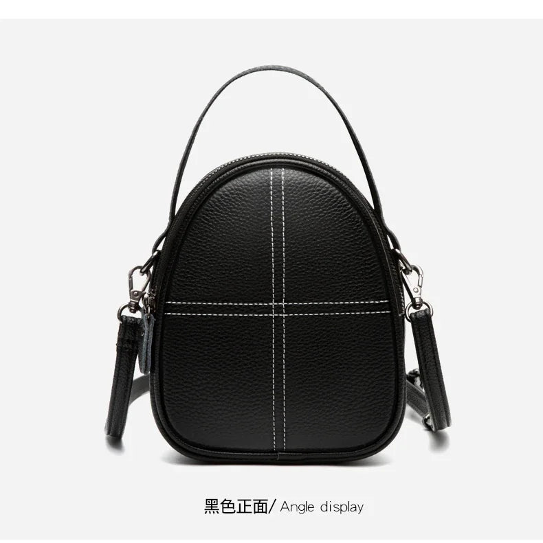 Fashionable High-end Texture Crossbody Bag Hot Sale Genuine Leather Women's Shoulder Bag Mini Mobile Phone Coin Purse Handbag
