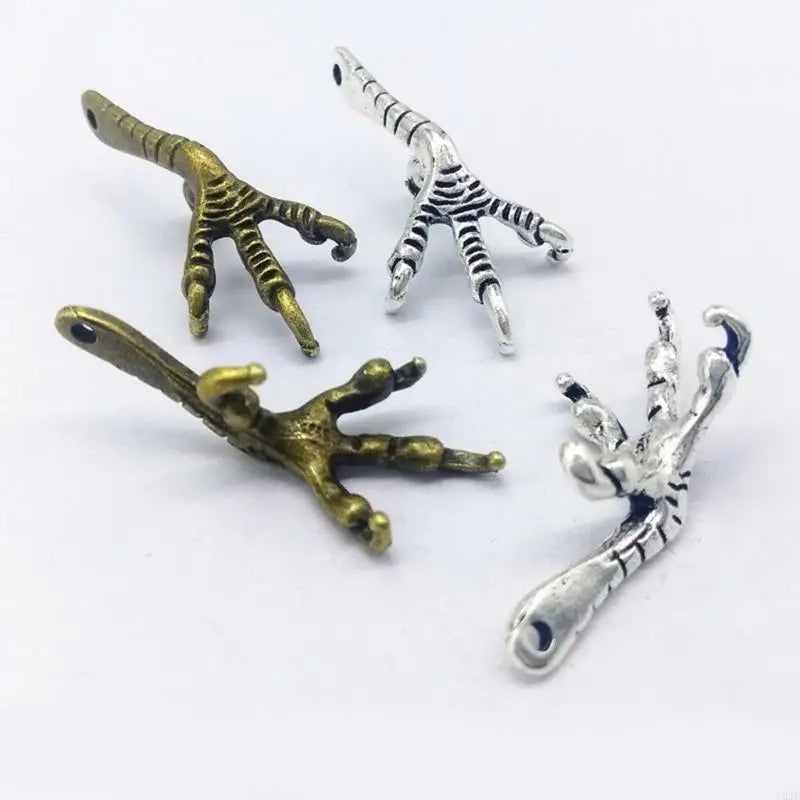 10PCS Antique Bird Claw Pendant Bird Claw Necklace Pendant Alloy Texture