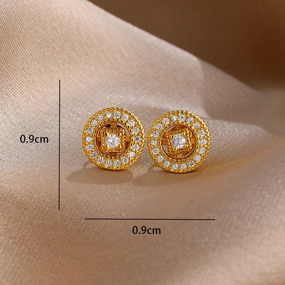 925 Sterling Silver Zircon Stud Earrings Multistyle Earrings For Women Hypoallergenic Elegant Gift For Daily Wear