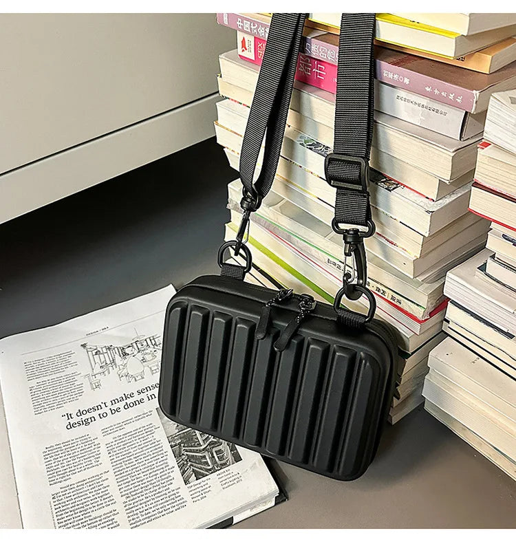New Design Men's Crossbody Bag Fashion Box Shape Crossbody Bag For Men Women Mini Shoulder Messenger Bag Small Square Handbags